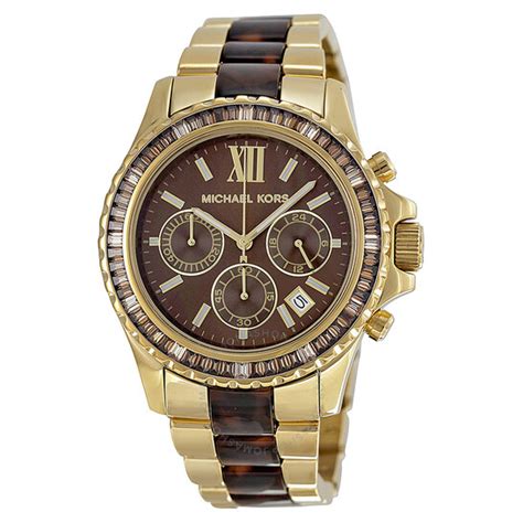 glitz and glamour chronograph ladies watch mk5873.